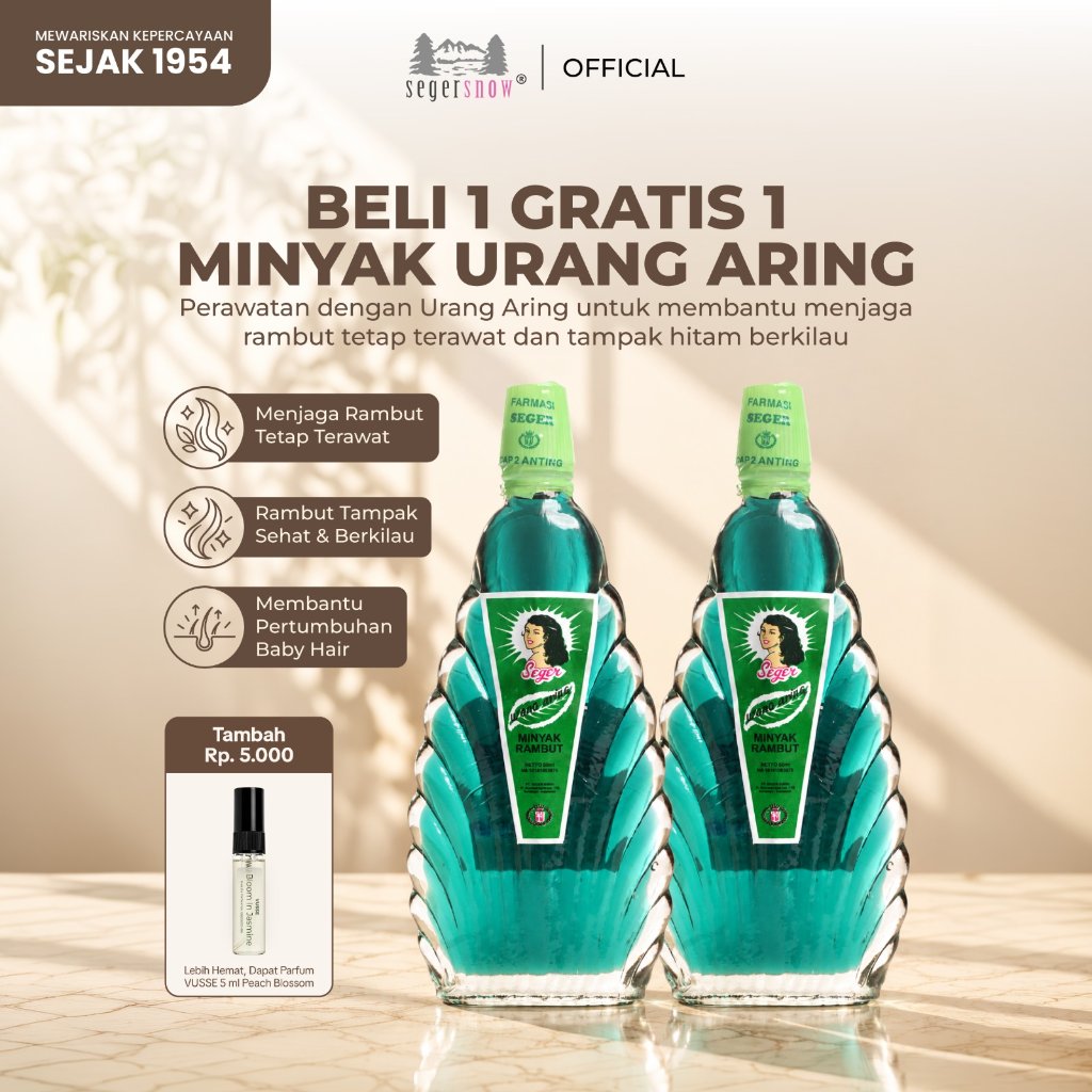 Seger Beli 1 Gratis 1 Urang Aring Kerang Besar 50ml | Hair Care Minyak Rambut Membantu Menyuburkan &