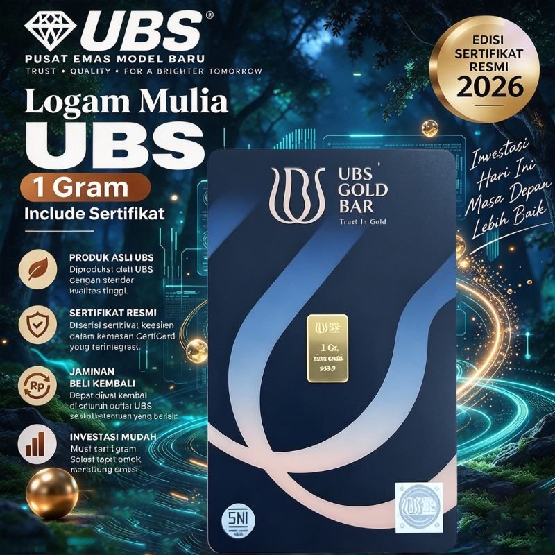 Logam Mulia Emas 24K UBS - Berat 1 gram