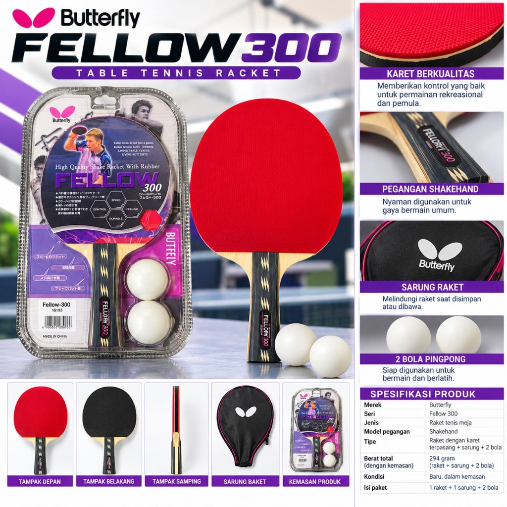 Raket Tenis Meja BT Fellow 300