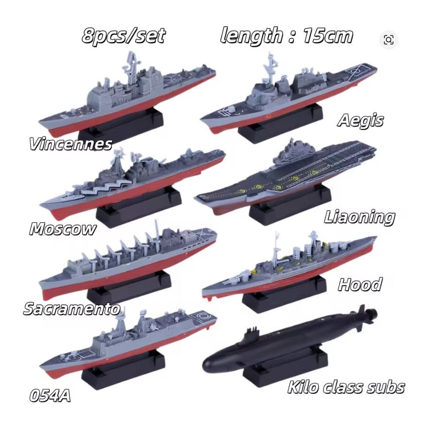 Model Rakit Kapal Perang Type 1, Kapal Selam, Kapal Induk, Model kit 4D