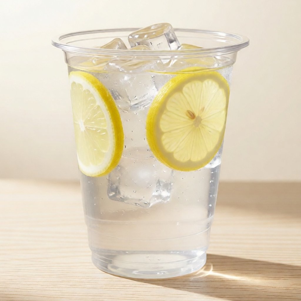 Gelas Plastik Transparan Cup 14 OZ Minum Segar untuk Es Teh Jus