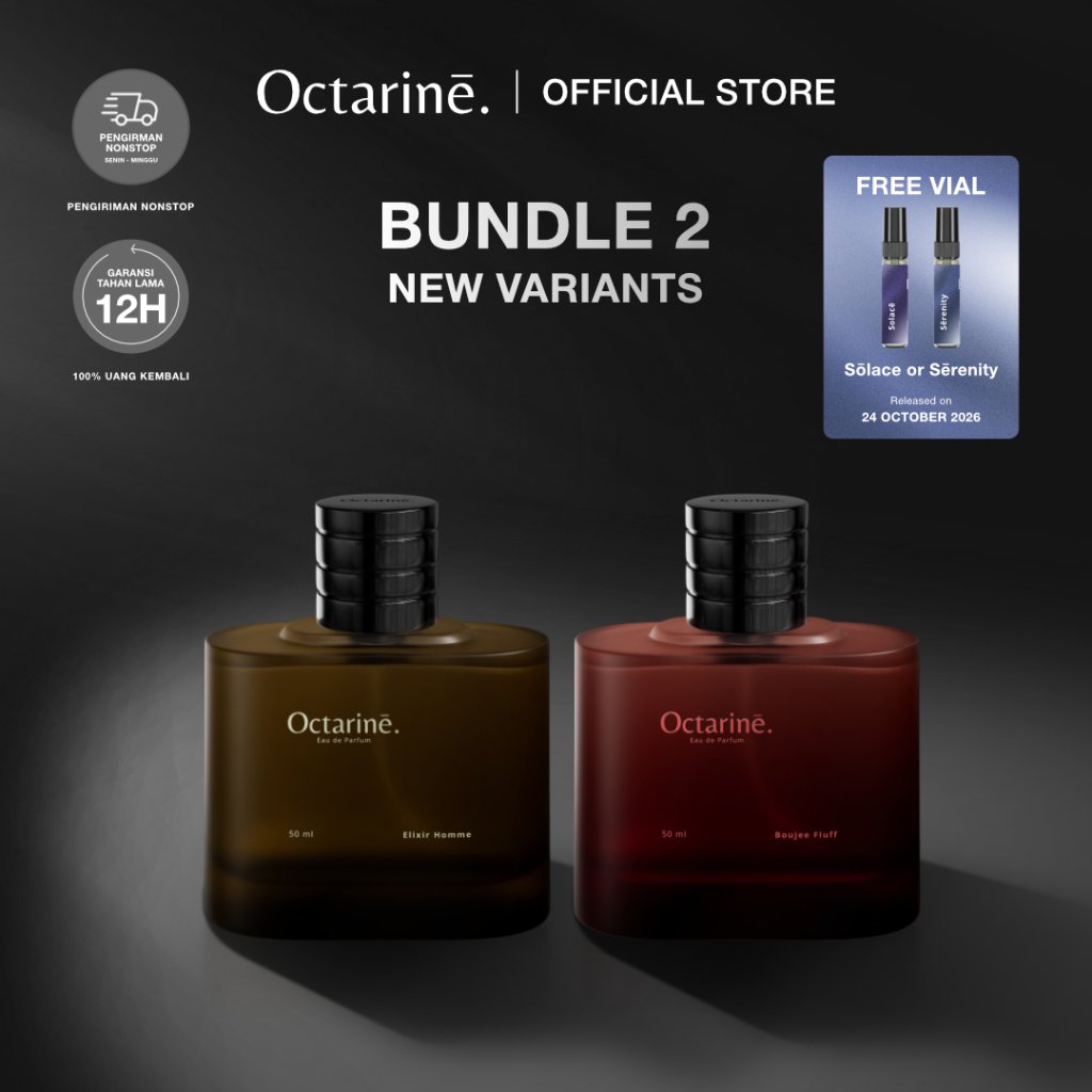 [ PROMO ] Octarine - Bundling 2 Botol Parfum 50ml Varian Baru Free Vial 5ml | Parfum Perfume Minyak 