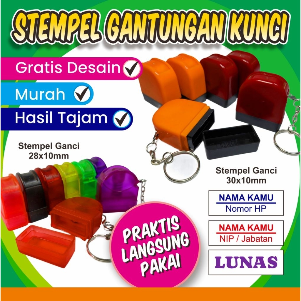 Stempel Flash Gantungan Kunci