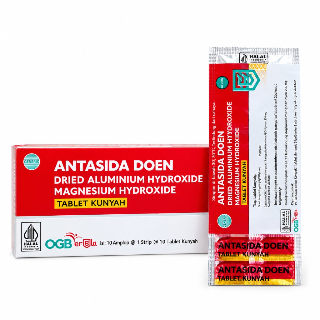 Antasida Doen 100's Tablet Erela - Obat Maag / Obat Asam Lambung