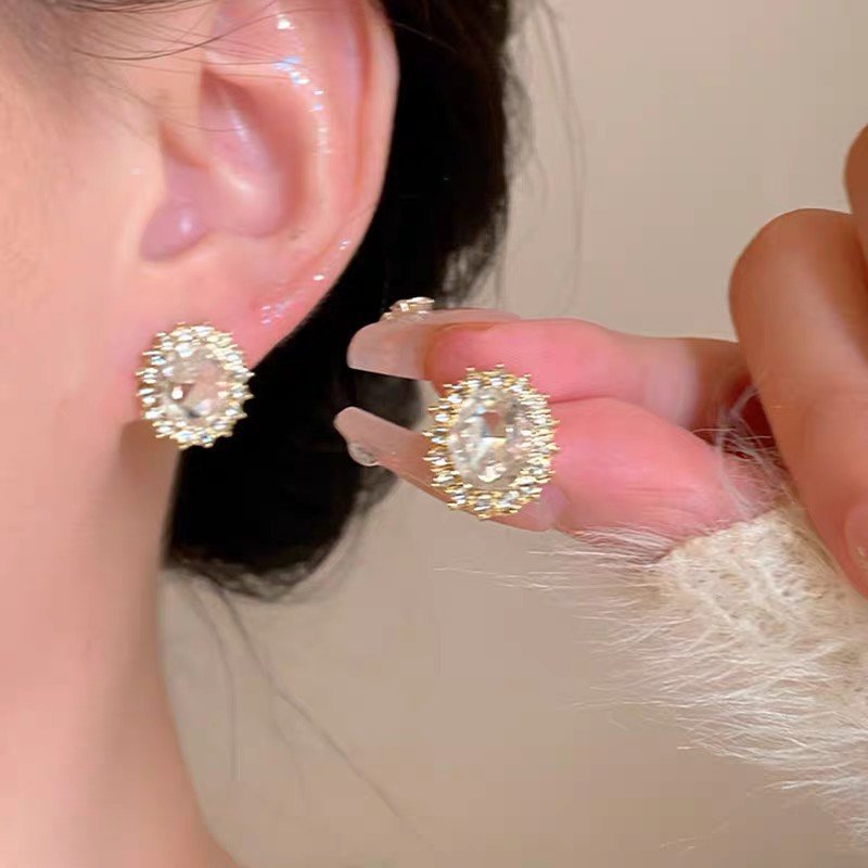 Anting Tusuk Wanita Anti Karat Korean Style Anting Emas Muda Berlian Anti Luntur Aksesoris Hijab Per