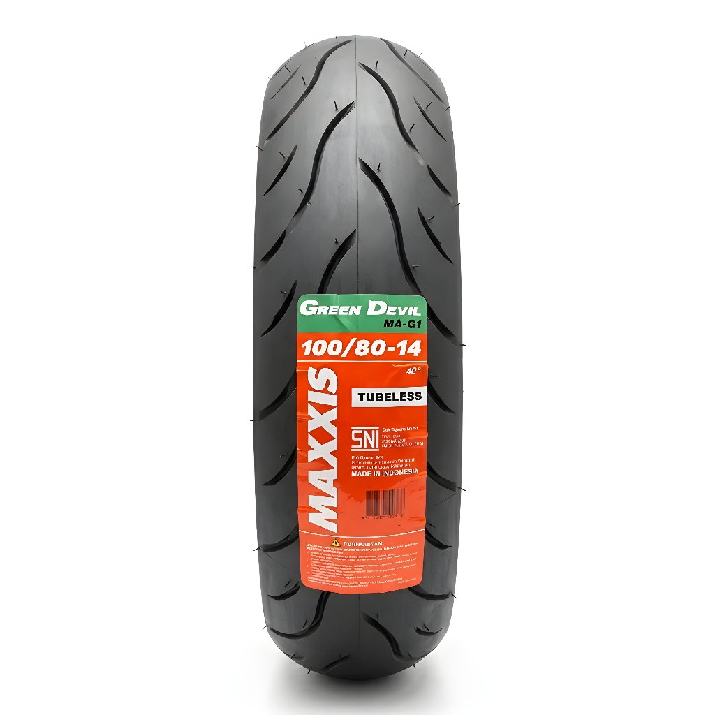 SEPASANG / SATUAN BAN MOTOR MATIC MAXXIS GREEN DEVIL SEPASANG RING 14 TUBELESS VARIO BEAT MIO