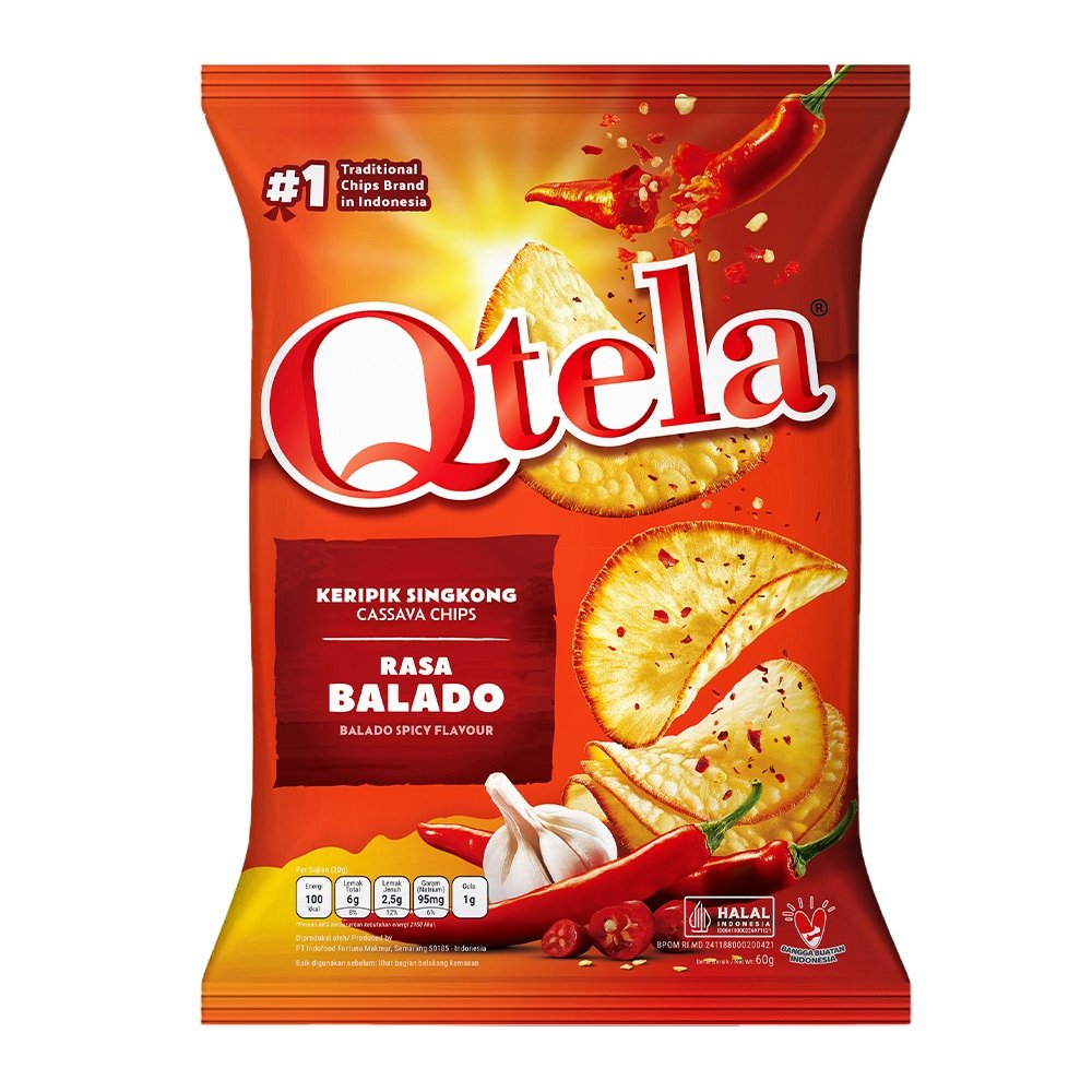 Qtela Singkong Rasa Balado 60 gr