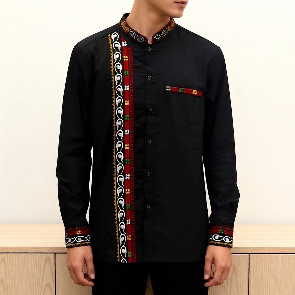Baju Koko Bordir Khas Aceh (Kerawang Gayo & Pintu Aceh)
