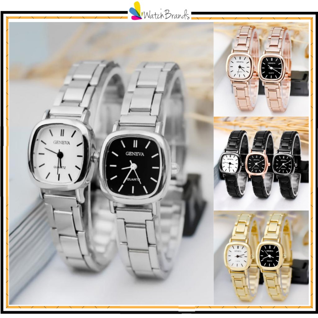 WBS Jam Tangan Wanita Analog Quartz Casual Fashion Strap Rantai Stainless Steel Couple Pria GN005