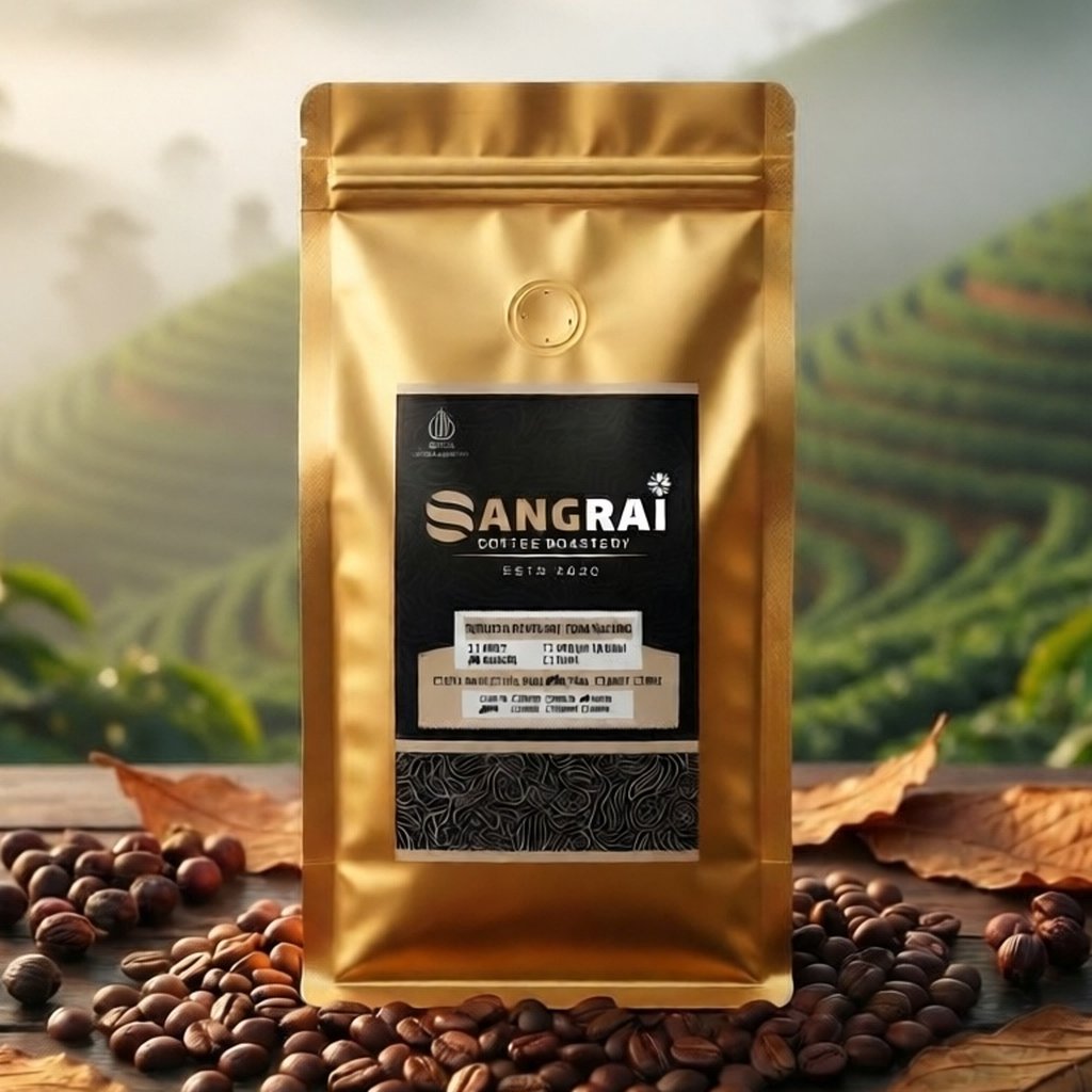 Kopi Robusta Peaberry Temanggung 200 gram Kopi Lanang Medium To Dark Roast