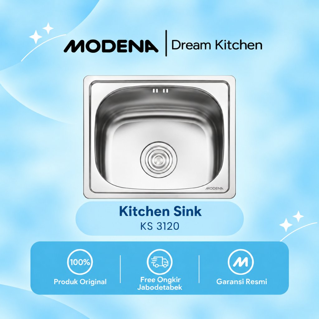 MODENA Kitchen Sink - KS 3120 / Bak Cuci Piring Stainless Steel MODENA KS 3120 / Bak Cuci Piring / K
