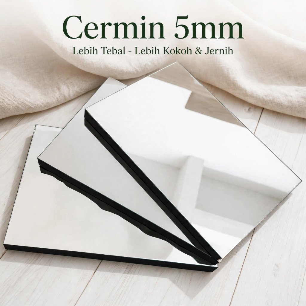 CUSTOM Kaca Cermin 5 mm Paling Murah