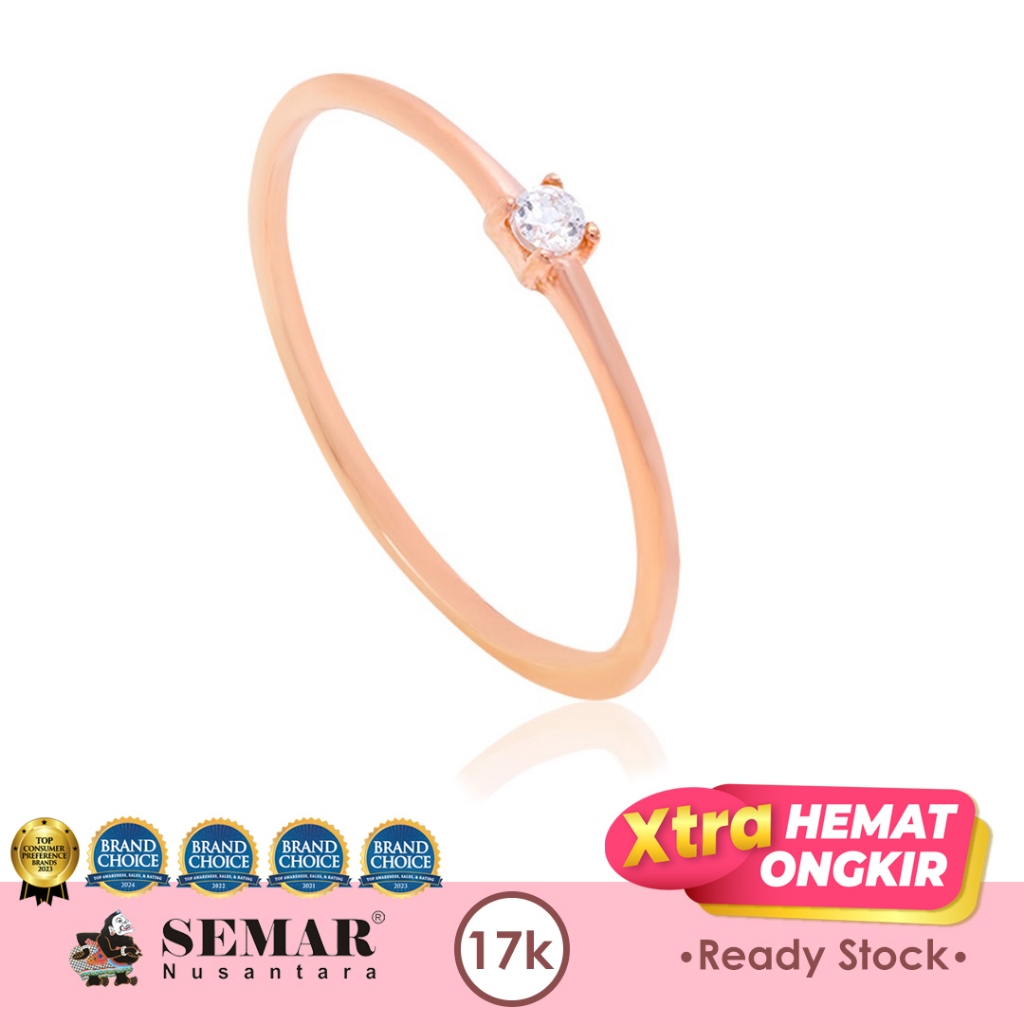Cincin Emas Classic Solitaire Gold 17K Semar Nusantara