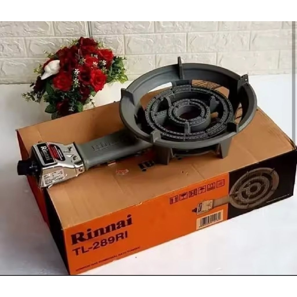Rinnai Kompor gas 1 tungku besar TL - 289. Ri / TL - 287 RI  Rinnai/ Kompor Mawar