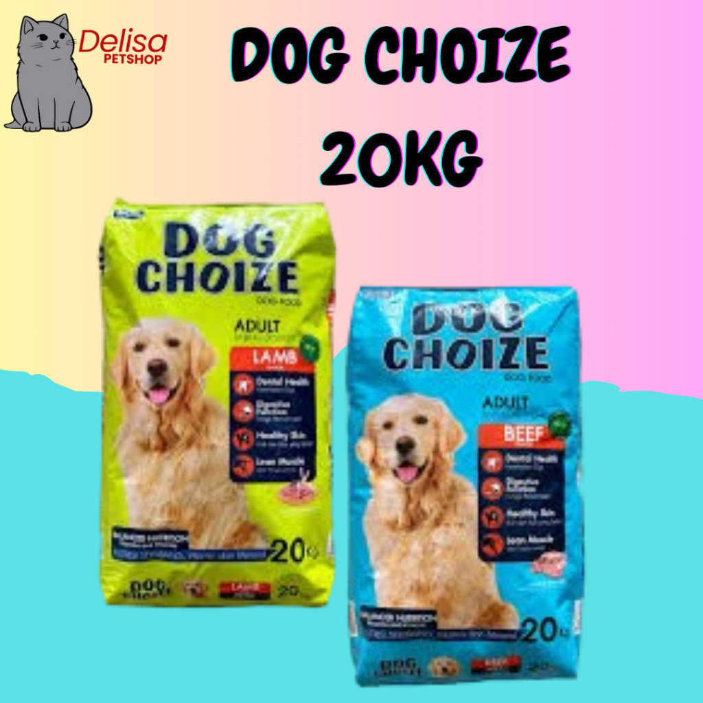 Dog Choize 20kg Makanan Kering Anjing 1 Zak 20 kg Dog Choize Food Beef Lamb Doig Choice 20kg
