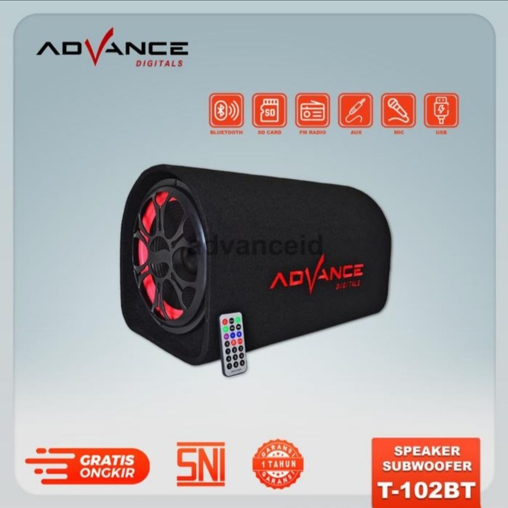 Speaker Subwoofer Advance T-102BT 6,5inch Bass Bluetooth Karaoke/Speaker Portable Advance T102BT ORI
