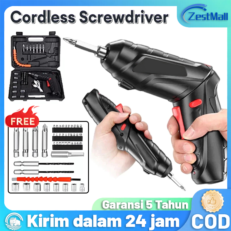 49 PCS Cordless Screwdriver Mesin Bor Cordless Mini Mesin Bor Set  4.2 V Mesin Bor Cordless Mini Bor