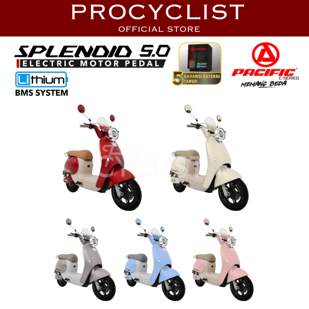 SEPEDA LISTRIK PACIFIC SPLENDID 5.0 ELECTRIC BIKE 600 WATT