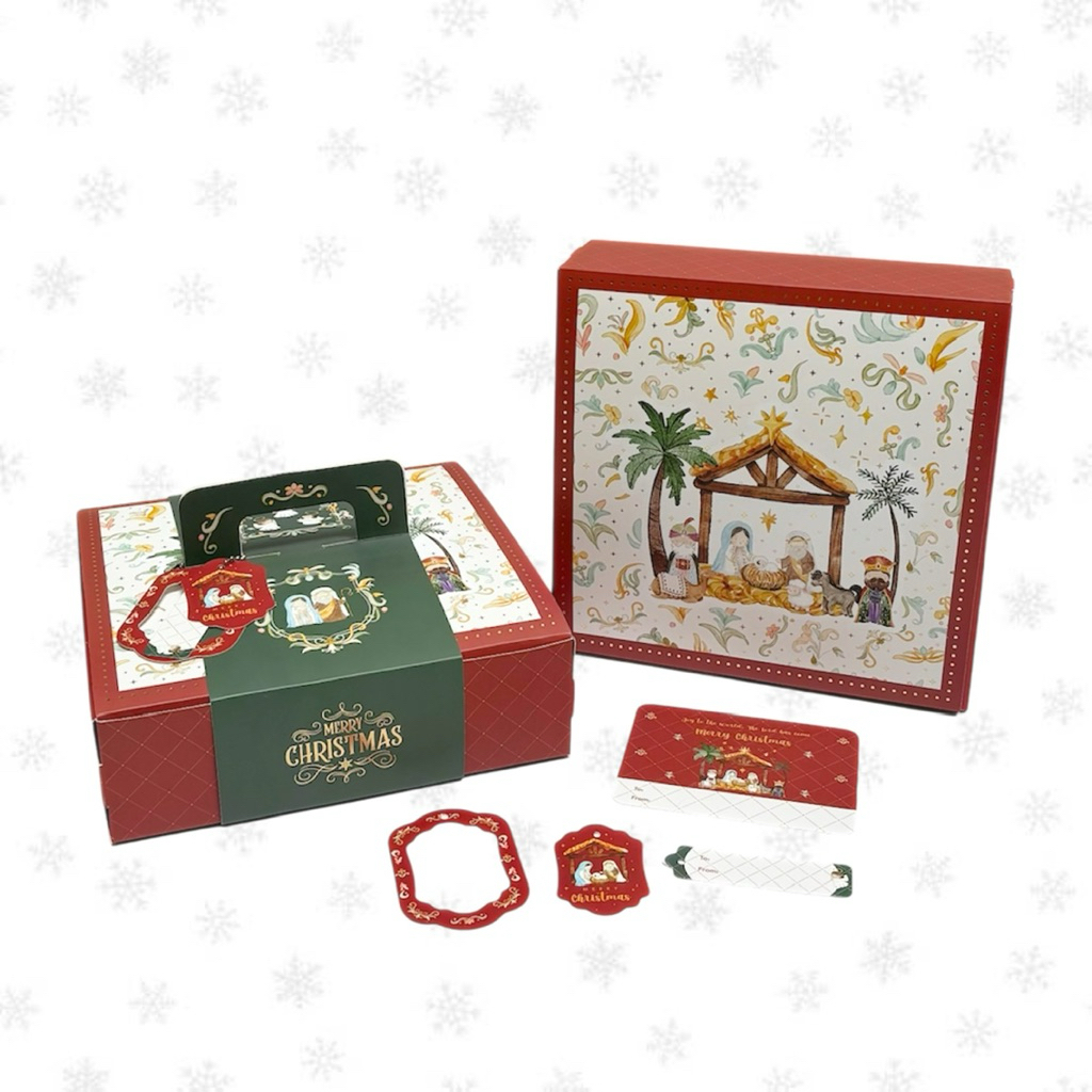 

5 Set Box Carol 20x20x6 Kotak Kue Natal Christmas Box