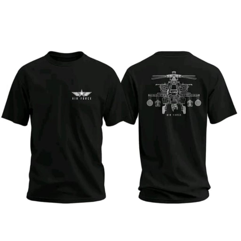 KAOS TACTICAL LENGAN PENDEK AIR FORCE PESAWAT TEMPUR HELI-DESAIN BAJU KAOS MILITER,KAOS PRIA