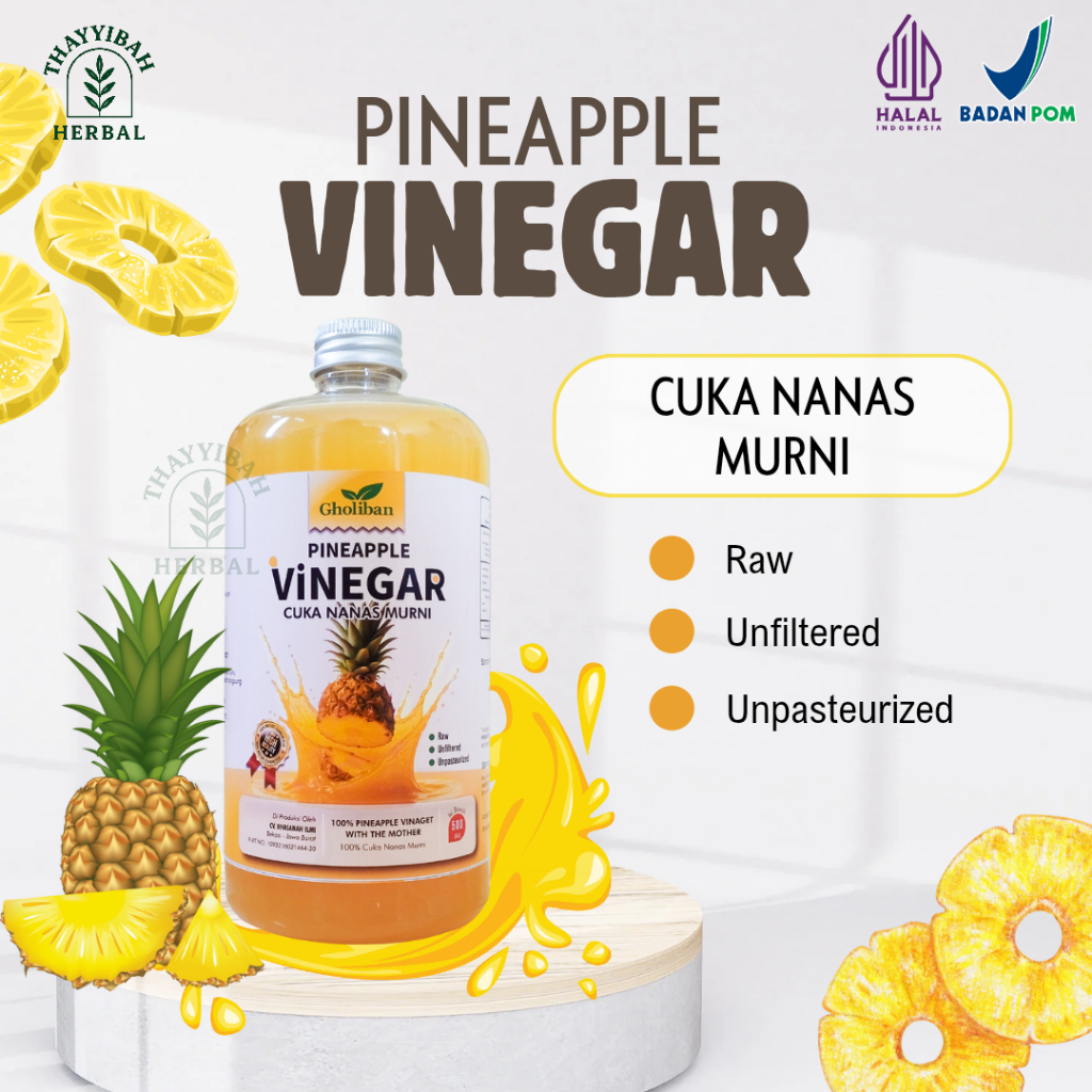 

Gholiban Cuka Nanas Murni 500ml Pineapple Vinegar