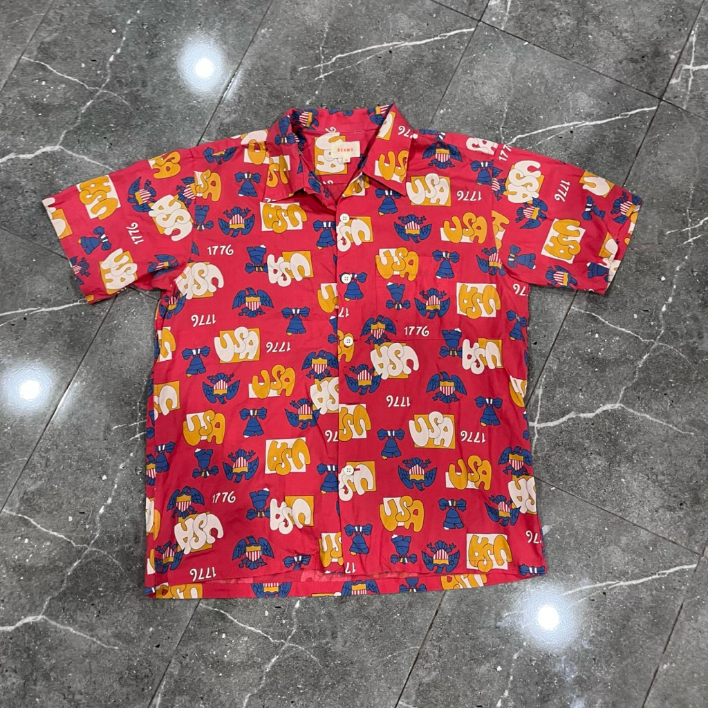 Beams Aop Cotton Shirt