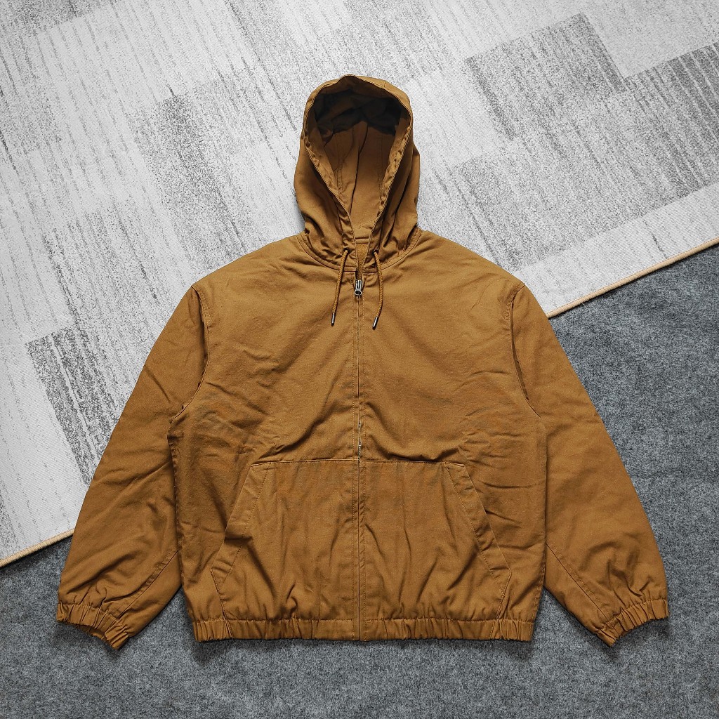 Uniqlo U Active Canvas Hooded Zip Up Blouson Jacket Jaket Carhatt