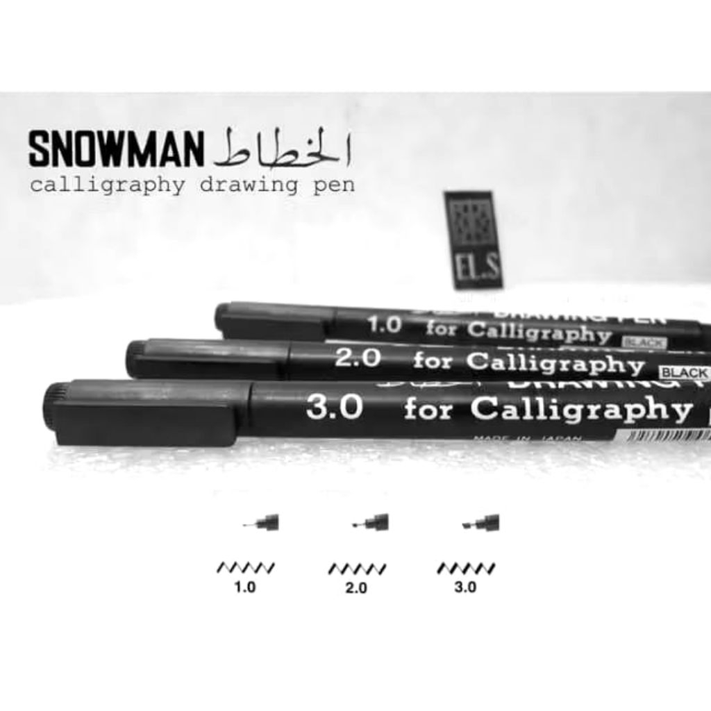 

SNOWMAN CALLIGRAPHY MARKER PEN CHISEL POINT 1.0 2.0 3.0 PULPEN SPIDOL KALIGRAFI