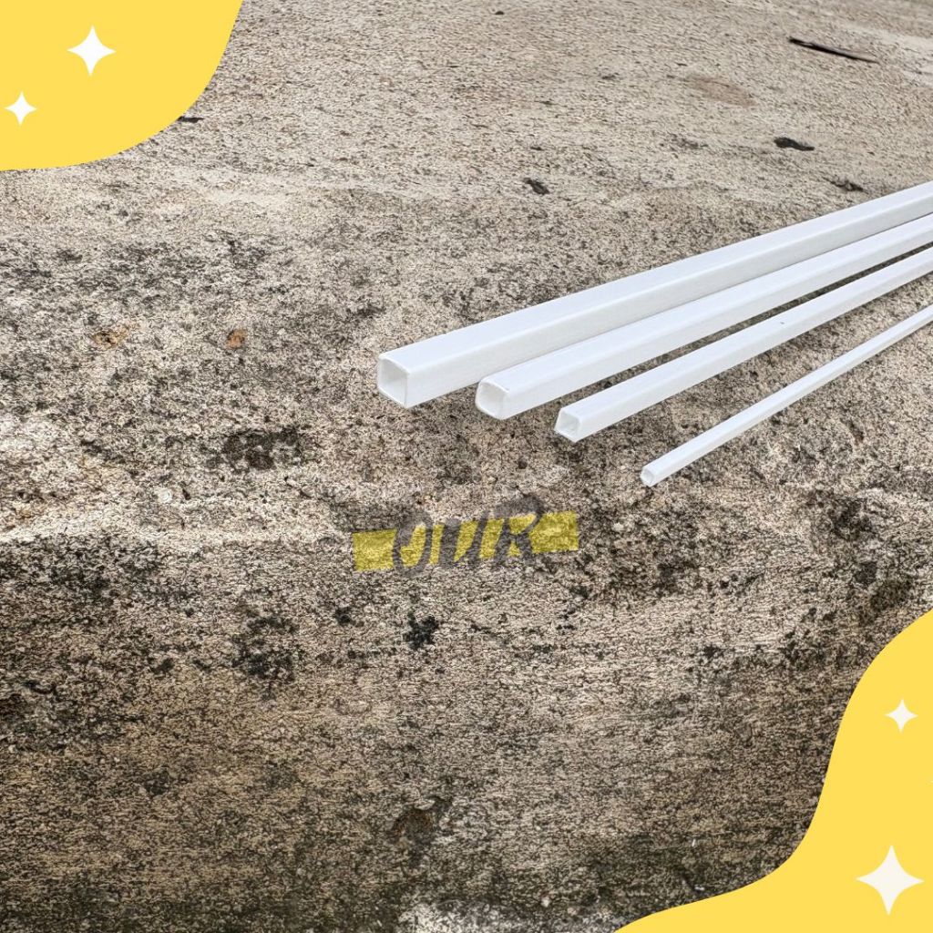 ABS SQUARE TUBE 2mm, 3mm, 4mm, 5mm / STICK 50cm, KOTAK BERLUBANG