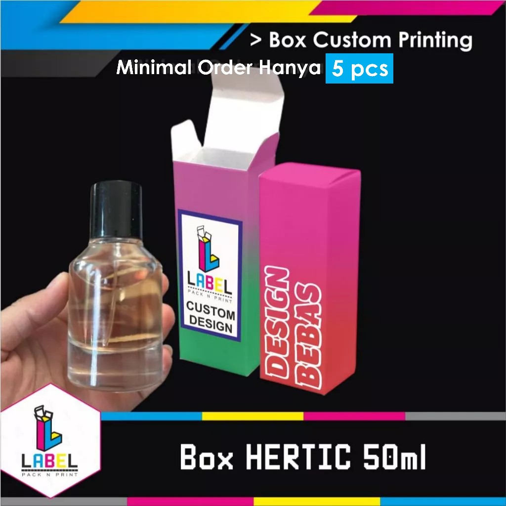 

Dus kemasan / Box Parfum Hertic 50ml - Custom Desain Full Print