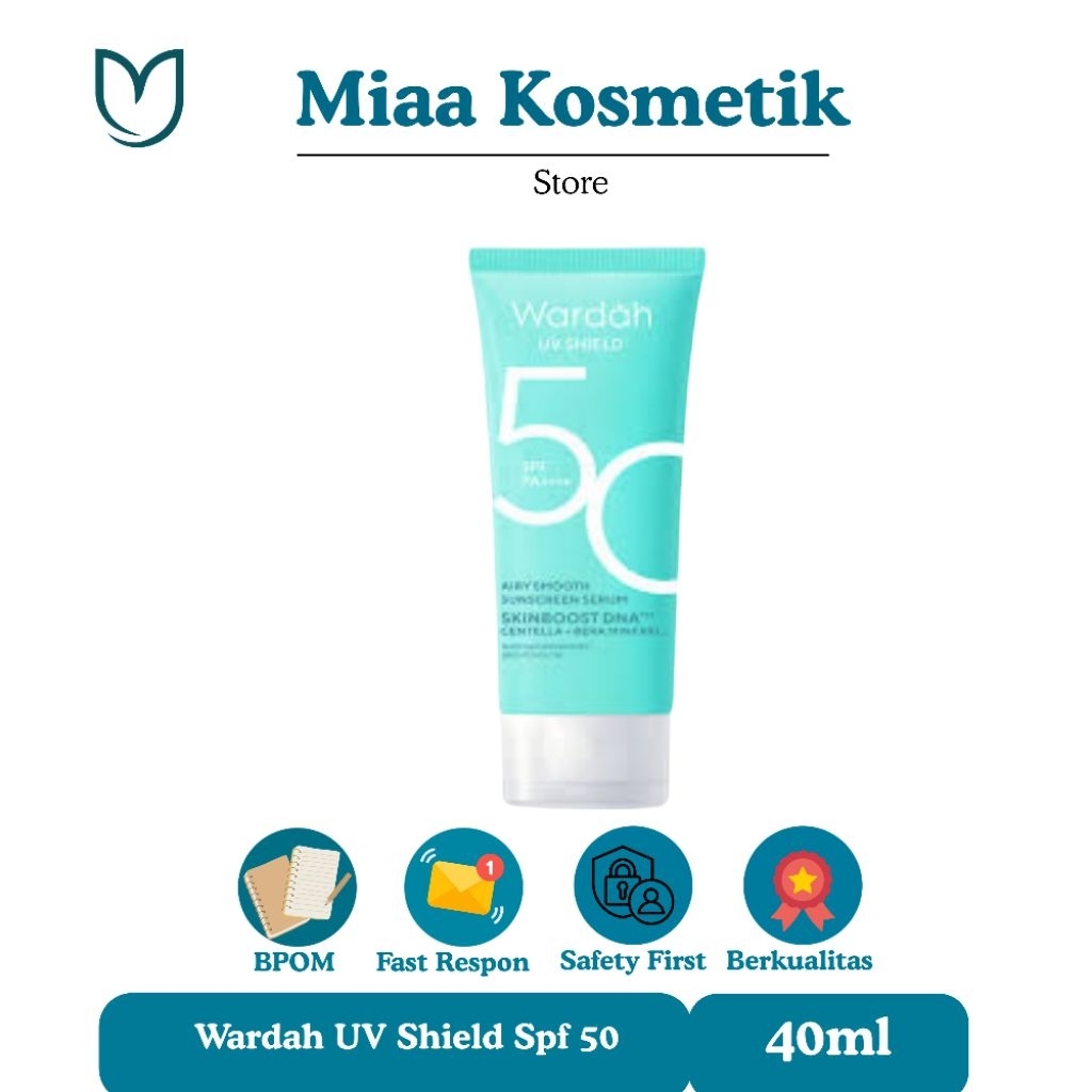 Wardah UV Shield Spf 50 Sunscreen-Tabir Surya Wajah Anti Sinar UV 25ml