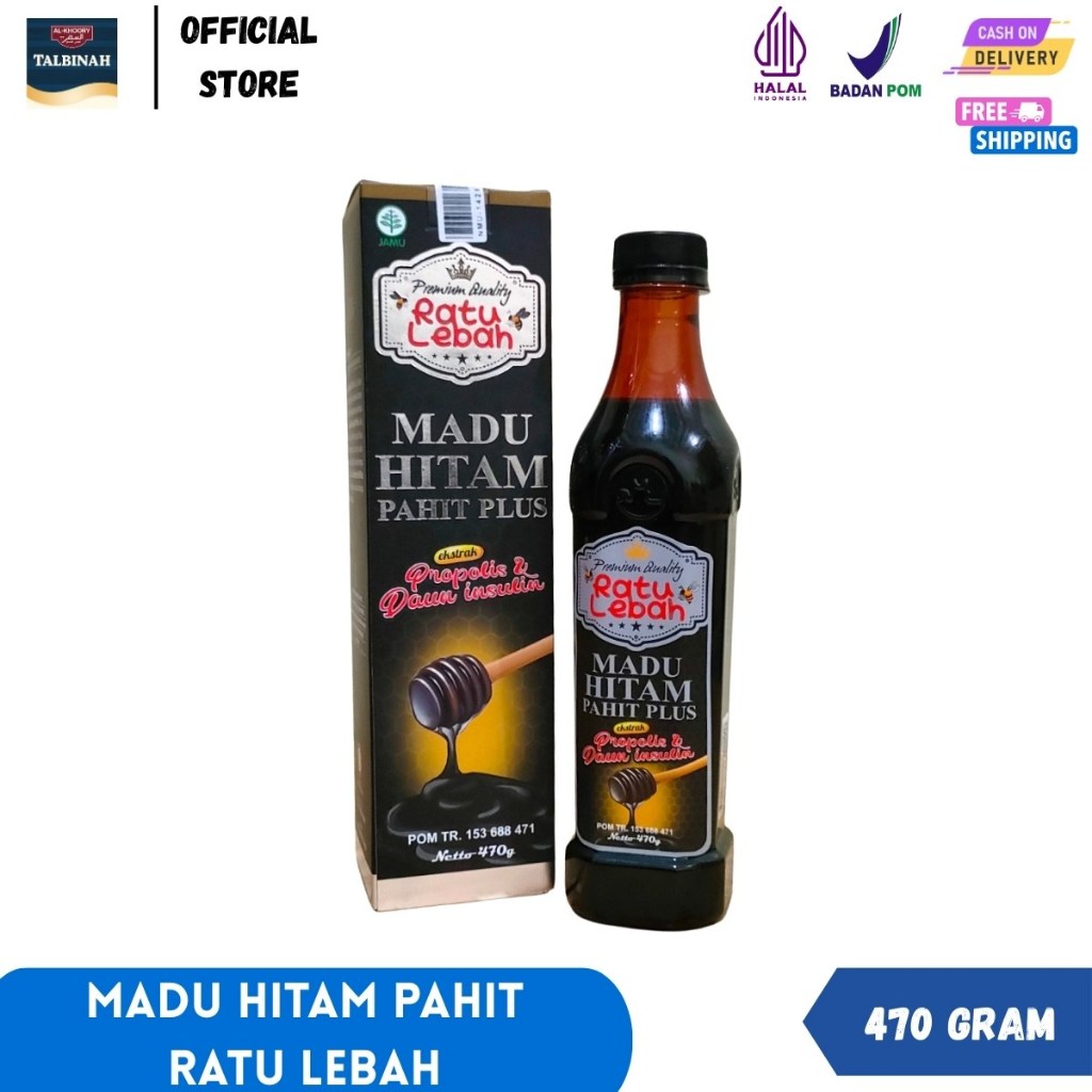 

Madu Hitam Pahit Plus Propolis Daun Insulin Ratu Lebah Isi 470 Gram Original BPOM Untuk Diabetes