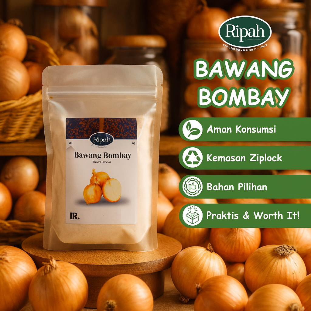 

40gr Bawang Bombay Bubuk / Ground Onion / Rempah / Ripah Rempah PREMIUM QUALITY