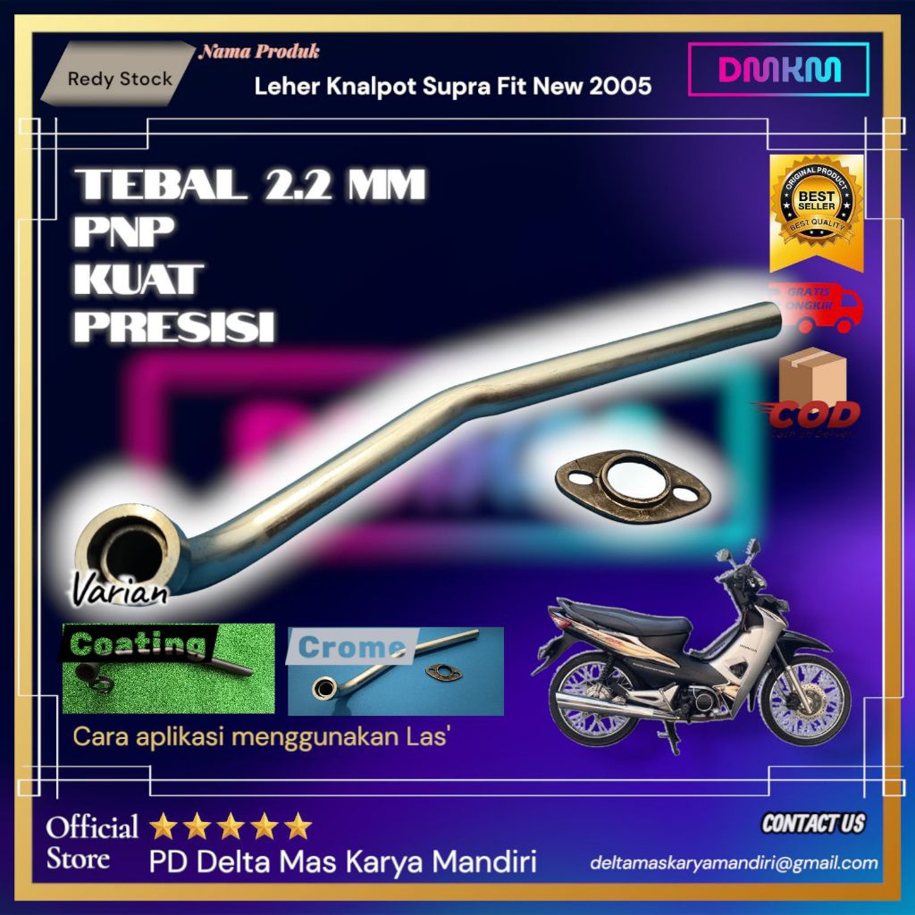 Leher knalpot Supra Fit New Original 2005 | Pipa Pengganti | Leheran Knalpot