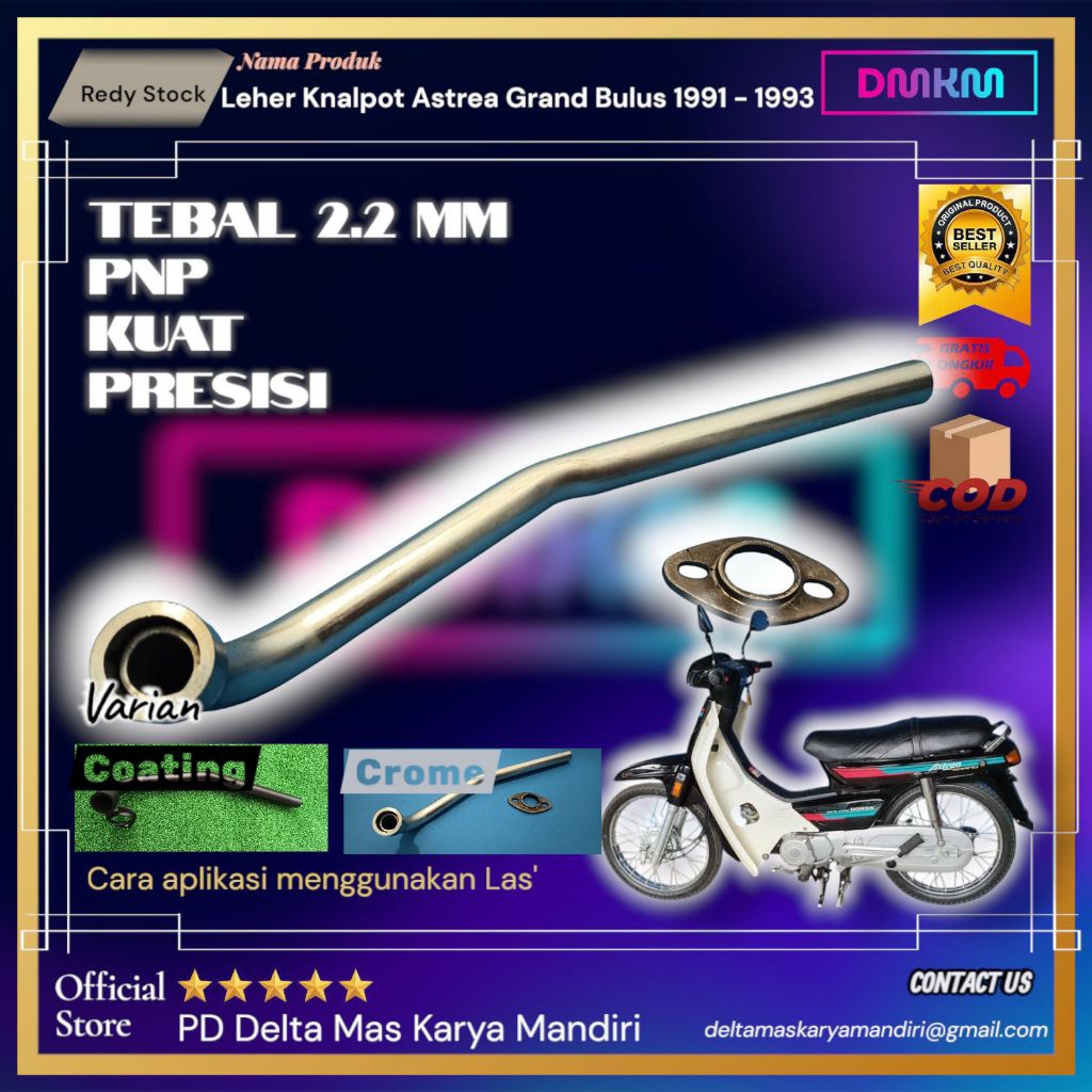 Leher Knalpot Astrea Grand Bulus Original 1991 1992 1993 | Pipa Knalpot | Pipa Pengganti | Leheran K