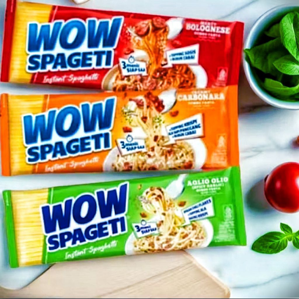 

WOW Spagetti 5pcs [3 Varian Rasa] – Carbonara, Bolognese, Aglio Olio