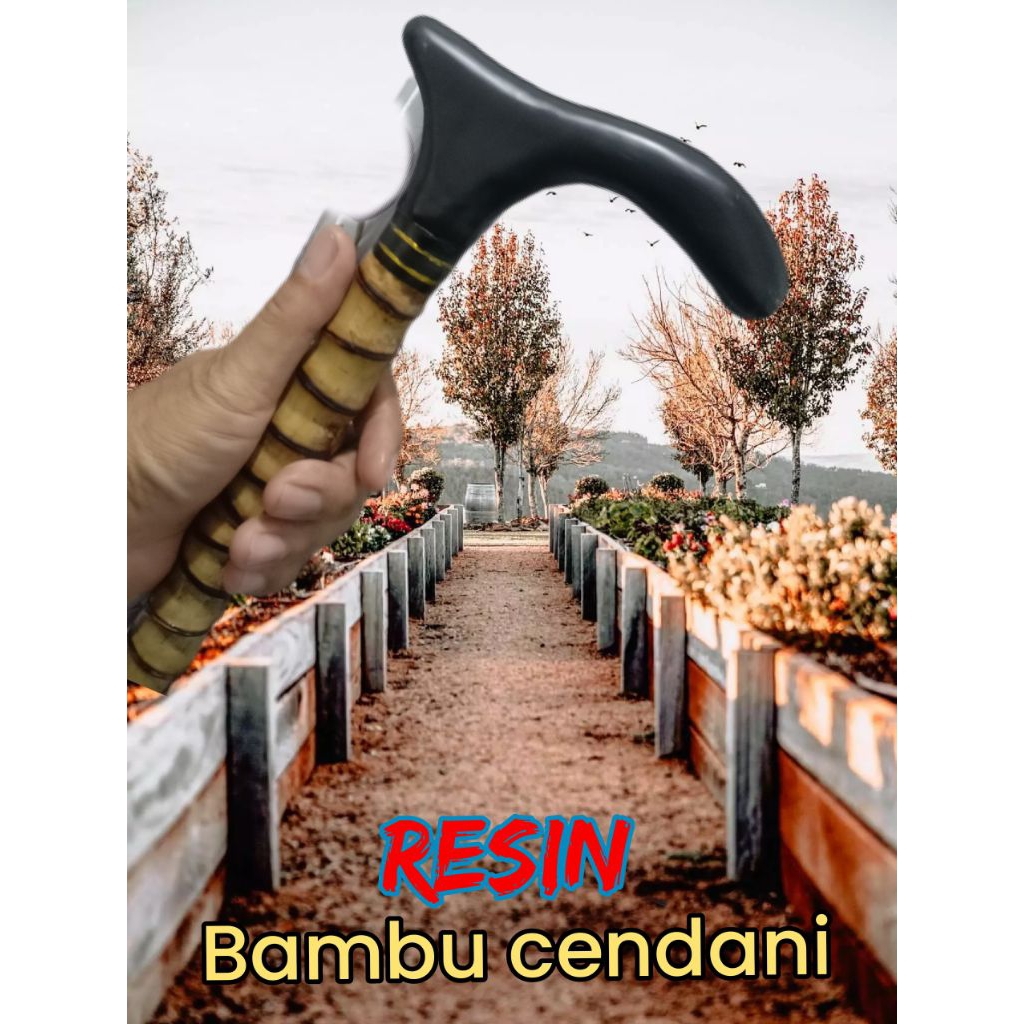 tongkat jalan lansia tongkat bambu cendani super tongkat resin