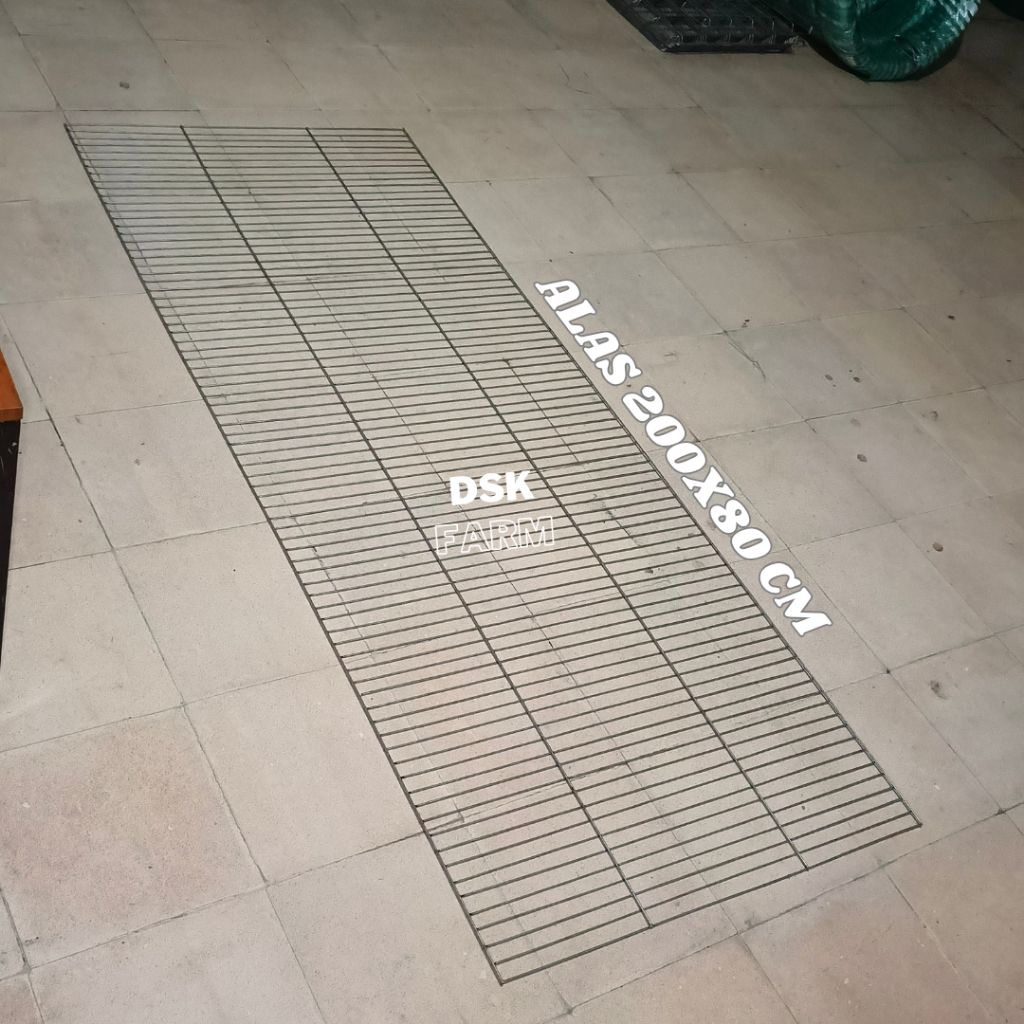 ‎Alas Kandang Galvanis 200x80 | Ruji 2,5 cm