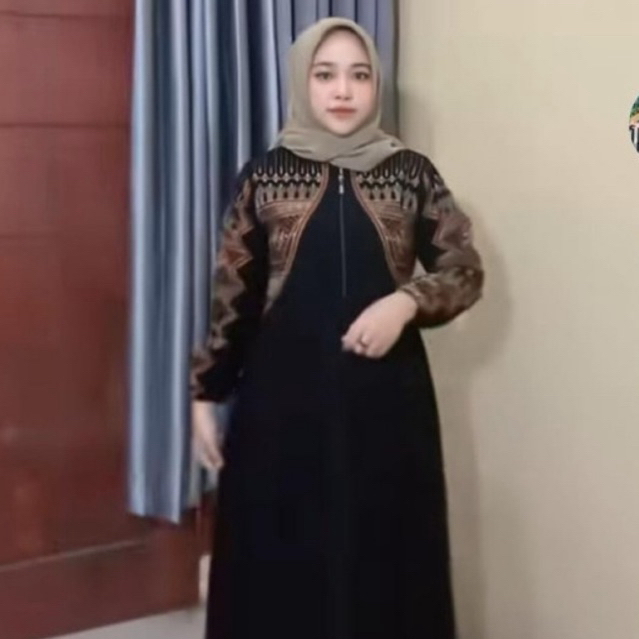 ABAYA TURKI MEWAH BAHAN JETBLAK PREMIUM