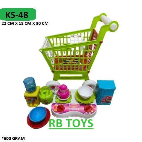 MAINAN ANAK PEREMPUAN GEROBAK TROLEY MARKET KS-48