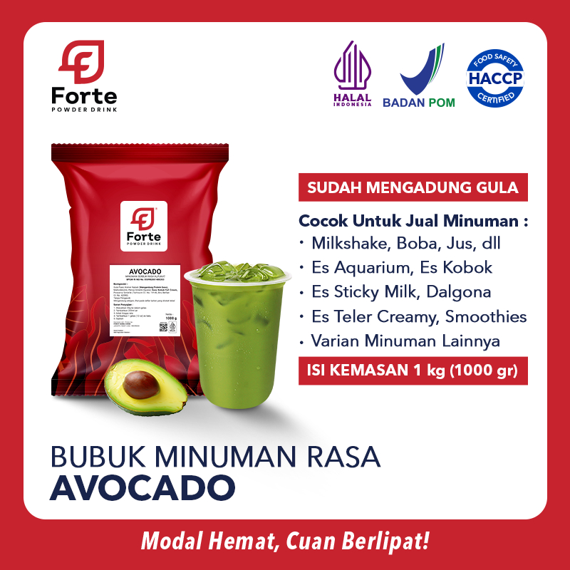 

Bubuk Minuman AVOCADO 1000gr - FORTE Powder Drink Serbuk Alpukat Plus GULA