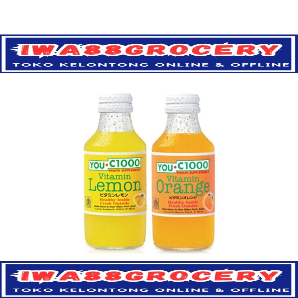 

You C 1000 minuman vitamin c rasa lemon & orange 140ml