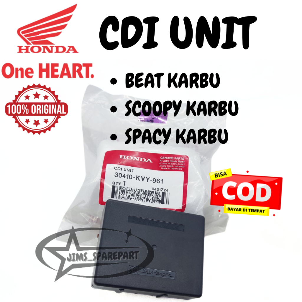 ORIGINAL 100% CDI UNIT HONDA KVY BEAT SCOOPY SPACY KARBU KUALITAS ASLI AHM ORI HGP