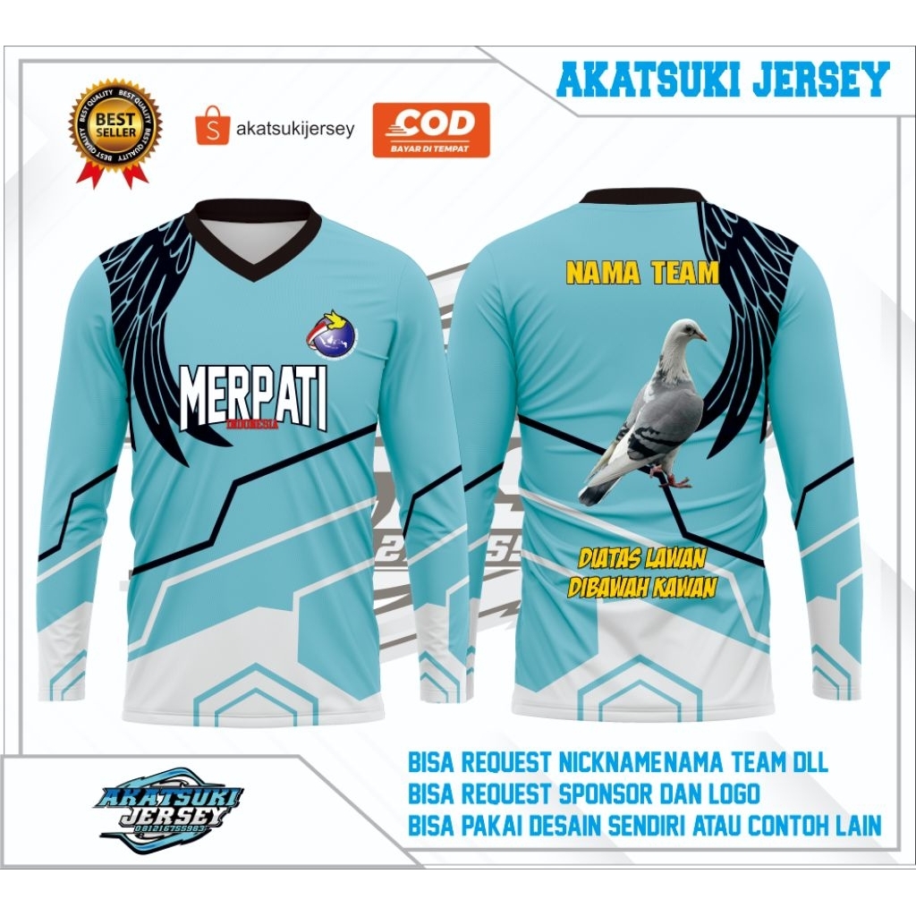 jersey merpati balap custom