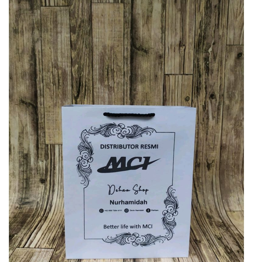 

Paperbag custom toko,butik,promosi kraft putih 150gsm P22xL8xT27 bagus,kuat,free desain