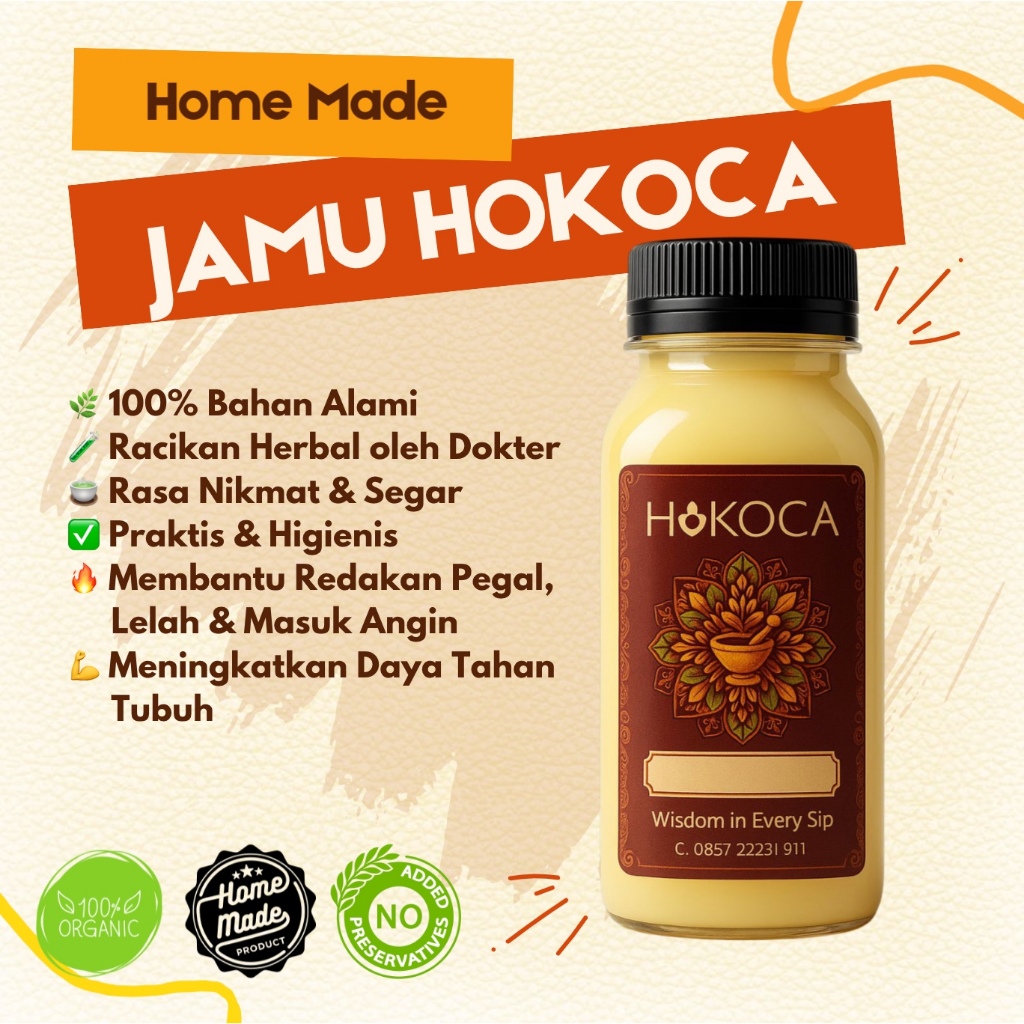 

Homemade Jamu Hokoca - Esktrak Jahe Merah Konsentrat, Kunyit Asem, Beras Kencur, Temulawak