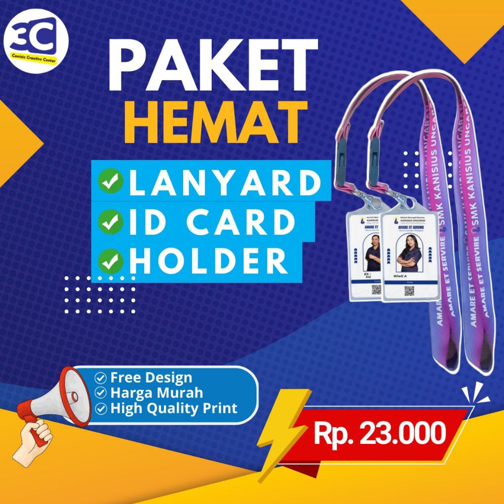 

Paket Hemat Id Card, lanyard & holder.