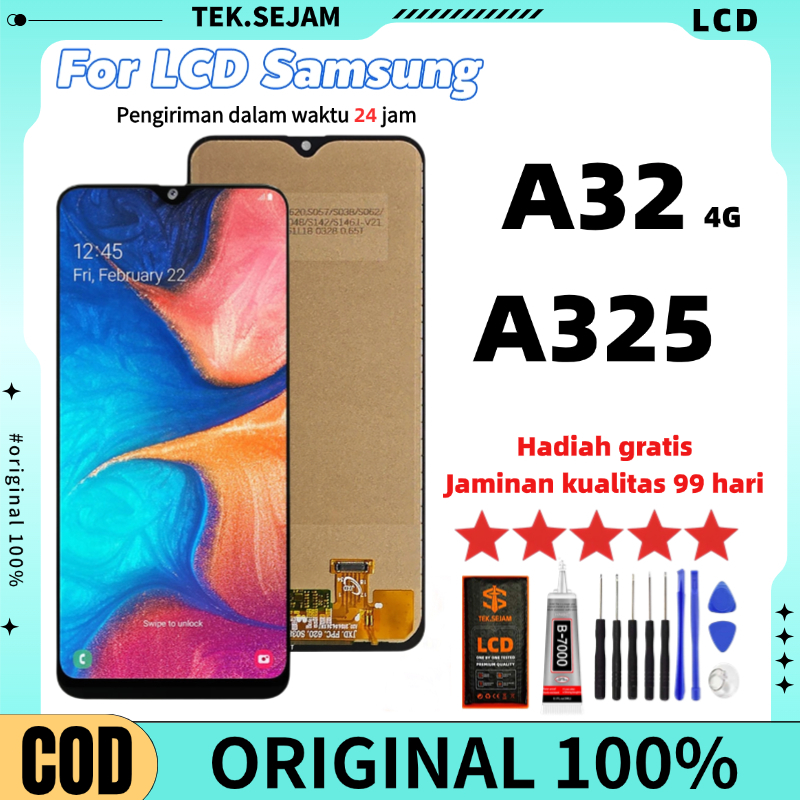 H-FIX LCD TOUCHSCREEN FULLSET SAMSUNG A32 4G / LCD SAMSUNG A32/LCD SAMSUNG A325 ORIGINAL100%