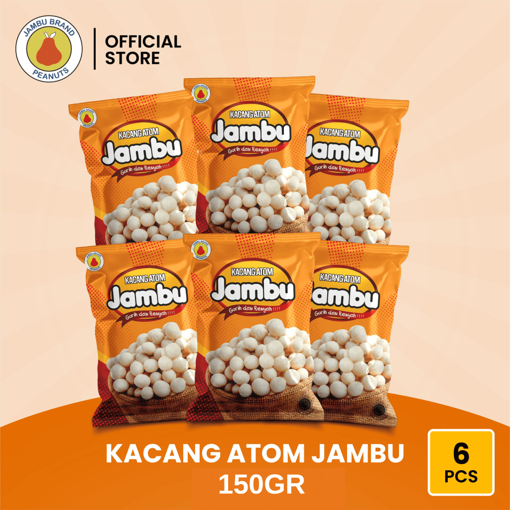 

Kacang Atom Jambu 150 Gr (isi 6 Pcs)