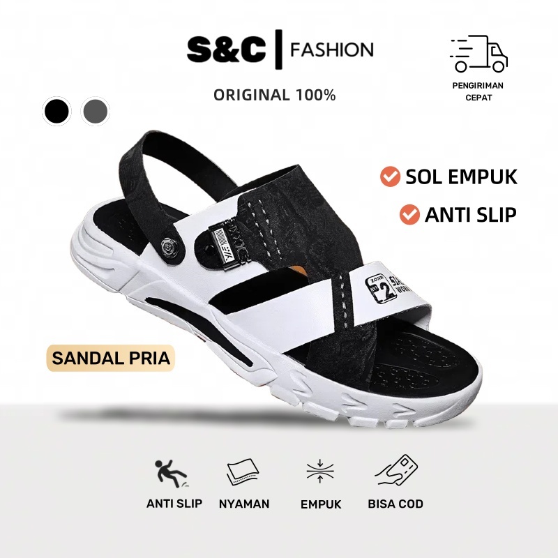 S&C-Sandal Pria Crocs Official Store Original Sandal Pria Casual Sandal Pria Keren Sandal Pria Karet